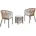 Bistro Set Gartenmöbel Set Outdoor Rope Sitzgruppe Beige