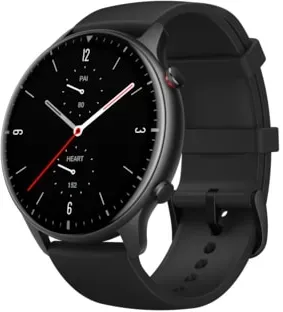 Amazfit GTR 2 Sport 47mm Smartwatch Aluminiumgehäuse, schwarzes Armband