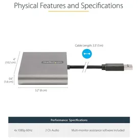 Startech USB 3.0 zu HDMI Adapter, Grau