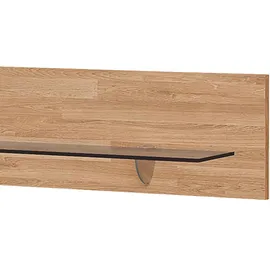 OTTO home Wohnwand VETRO: besteht aus 2 Vitrinen, 1 Lowboard & 1 Wandregal, Wohnzimmer., (4-St), Breite:280cm,Türen aus Massivholz mit Glaseinsätzen,Korpus aus Melamin braun