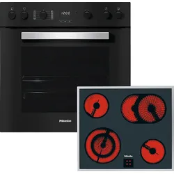 MIELE TwinSet Comfort (Backofen H 2459 E und Kochfeld KM 6003 LPT), Einbauherdset (Elektrokochfeld, A+, 76 l)