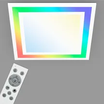Telefunken LED Panel LED Deckenleuchte, Deckenlampe dimmbar, inkl. Fernbedienung, RGB Funktion, 24 Watt, 2400lm, Timerfunktion, 445x445x63mm (LxBxH), 318806TF,