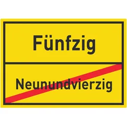 HB-Druck Fünfzig Neunundvierzig Aufkleber Ortsaufkleber A3 (297x420mm)