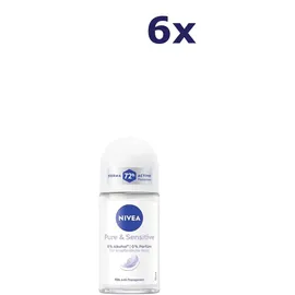 NIVEA Deo Roller 6 x 50 ml Sensitive Pure