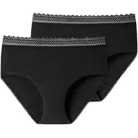 SCHIESSER 2P Secret Care Panties schwarz 42/44 Damen