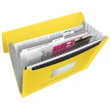 Esselte 624020 Fächermappe VIVIDA, A4, PP, 6 Fächer, gelb