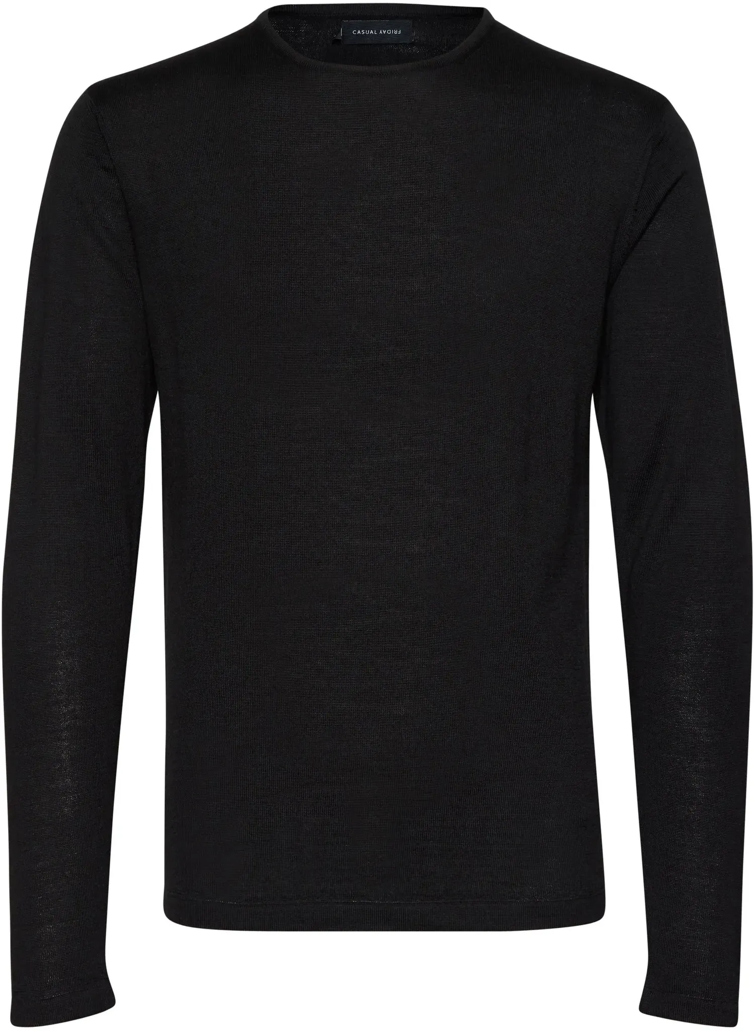 Strickpullover CASUAL FRIDAY "Strickpullover CFKent" Gr. L, schwarz Herren Pullover