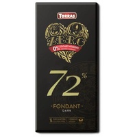 Torras Zero 72% Fondant Dark Chocolate 0,1 kg Schokolade