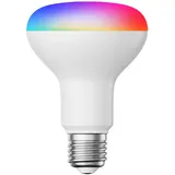 ledscom.de E27 LED RGB Leuchtmittel, R80, warmweiß - kaltweiß (2700 - 6300 K), 9,9 W, 950lm, Smart Home, WLAN, Alexa, matt