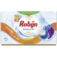 Robijn Classics Strahlend Weiß 3in1 Waschkapseln, hält Weißwäsche langanhaltend weiß und frisch - 4 x 15 Waschgänge - Vorteilspack
