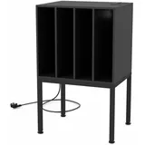 komfotteu Plattenspieler-Ständer 50 x 40 x 81 cm 1-tlg. Schwarz