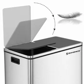 Songmics Mülltrennsystem 48 l Silber
