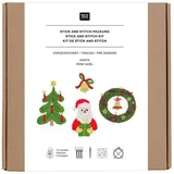 Rico Design Stick & Stitch Packung, Weihnachtsmann