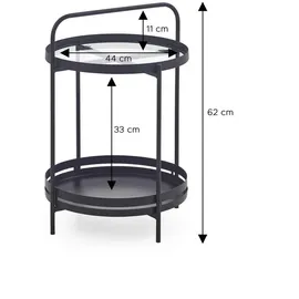 xonox.home Couchtisch schwarz B/H/T: ca. 44x62x44 cm – schwarz