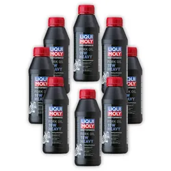 8x 500ml LIQUI MOLY 1524 Gabelöl Motorbike Fork Oil 15W heavy Stoßdämpfer