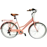 Versiliana Vintage-Fahrräder – Citybike – widerstandsfähig – praktisch – komfortabel – perfekt für die Fortbewegung in der Stadt (Damen 26", PINK)