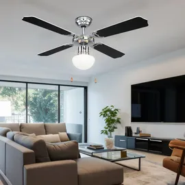 GLOBO Deckenventilator 106,6 cm Deckenventilator Silber