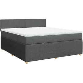 vidaXL Boxspringbett 180 x 200 cm Dunkelgrau