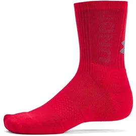 Under Armour 3er Pack halbhohe Socken Rot/Schwarz L