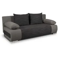 Sofnet Schlafsofa Naki - Sofa mit Schlaffunktion und Bettkasten, Bettsofa, Couch, | Schwarz (Alova 36 + Berlin 02))