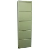 VCM ebuy24 Pisa Schuhschrank mit 5 Klappen in Metall Grün
