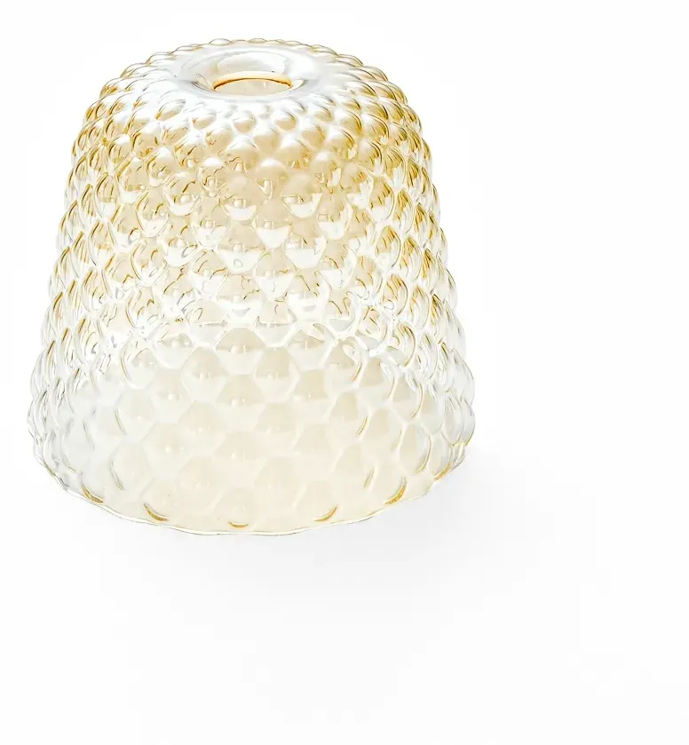 Gea Luce Bernsteinfarbener Glasdiffusor Ø25 cm – E27-Fassung, große Größe, transparente Schattierung, dekoratives Design