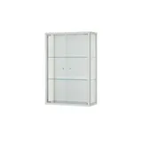 Möbel Kraft Hängevitrine ¦ silber ¦ Maße (cm): B: 56 H: 82 T: 25.2