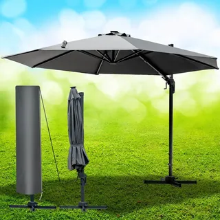 Brast Alu Ampelschirm Ø 360 cm grau  