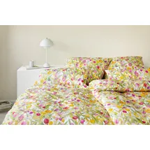 ELEGANTE Mako Jersey Tulpe Bunt 155 x 220 cm + 80 x 80 cm