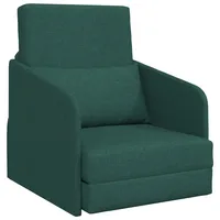 VidaXL Schlafsessel 2-in-1 Dunkelgrün 65x80x83 cm Stoff
