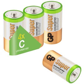GP Batteries Super Alkaline C Baby 4er Pack, 4x C/Baby