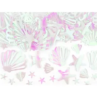 Partydeco Konfetti Meerestiere 1,5 bis 5,5 cm 23 g irisierend Silberfarben