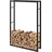 [en.casa] Kaminholzregal Täby 100 x 25 x 150 cm schwarz