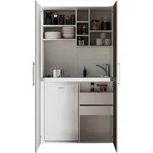 Respekta Küchenzeile Peter 104 cm grau