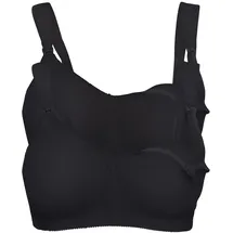 bonprix Still-BH BONPRIX "Still BH ohne Bügel mit Baumwolle (2er Pack)", Damen, Gr. 80, Cup G, schwarz (schwarz, schwarz), Obermaterial: 90% Baumwolle, 10% Elasthan.