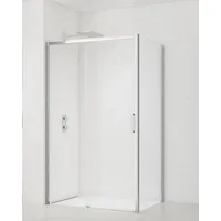 Duschkabine Duschabtrennung Duschtrennwand Schiebetür 120x80cm 6mm ESG chrom