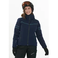 Skijacke WHISTLER "Doom", Damen, Gr. 44, blau (dunkelblau), 88% Polyester, 12% Elasthan, unifarben, casual, normal, ohne Ausschnitt, Langarm, Jacken, mit 15.000 mm Wassersäule