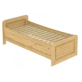 Erst-Holz Seniorenbett extra hoch 120x200 Einzelbett Holzbett Massivholz Kiefer Bett mit Rollrost 60.42-12