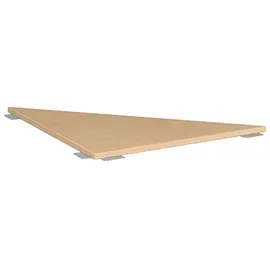 Geramöbel Verbindungsplatte Flex buche, dreieckig abgerundet 80,0 x 80,0 x 2,5 cm