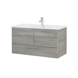 Sconto Waschtischunterschrank Onda 96 x 51 cm Grau/Weiß/Mehrfarbig