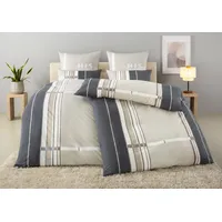 OTTO home Golfi Gestreift Grau 155 x 220 cm + 40 x 80 cm