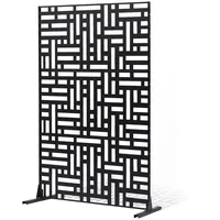 Vevor Garten-Paravent 120 x 50,8 x 193 cm Schwarz Metall