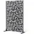 Vevor Garten-Paravent 120 x 50,8 x 193 cm Schwarz Metall