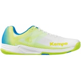 Kempa Wing 2.0 Sneaker Freizeitschuh Halbschuh Lauf-und Sportschuh Turnschuhe Handball Jogging Outdoor Freizeit Shoes-leicht und atmungsaktiv, Weiß Fluo Gelb