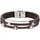 Bruno Banani "Schmuck", weiß (edelstahlfarben, braun, blau, rot, weiß), Armbänder, Damen, Edelstahl Leder, Edelstahl, Leder, Lederarmband