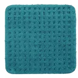 PANA® Flauschiger Badvorleger (45 x 45 cm) • WC Vorleger ohne Ausschnitt aus weichen Mikrofasern • Rutschfester & waschbarer Badteppich • Kleine WC Badematte • Farbe: Türkis