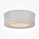 Maytoni Deckenleuchte Deckenlampe Wohnzimmerlampe Metall Chrom Textil Grau D 52 cm
