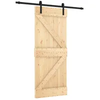 vidaXL Natürlich und Schwarz rechts 85 x 210 cm Braun/Schwarz