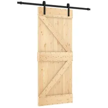 vidaXL Natürlich und Schwarz rechts 85 x 210 cm Braun/Schwarz