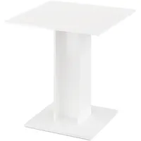 Esstisch Ecuador Säulentisch weiß, klein platzsparend, quadratisch 70x70 cm